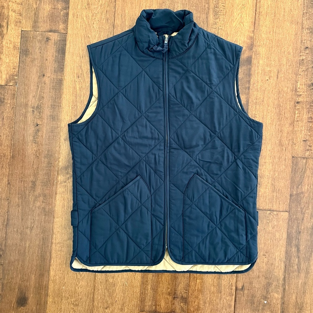 J. Crew Men's Quilted Dark Blue Vest